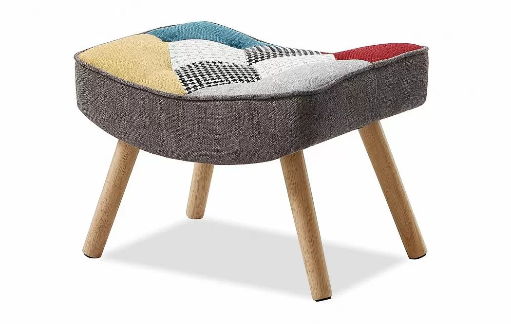 Кресло и оттоманка Hygge, пэчворк/натуральный - фото 10