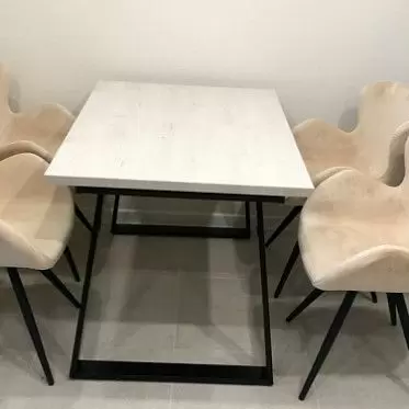 Стол раскладной Denver 120-160, светлый дуб/черный 1635257703869.jpg