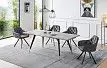 Стол Dusseldorf + 4 темно-серых стула Glenn