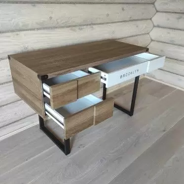 Стол письменный Brooklyn, орех/черный