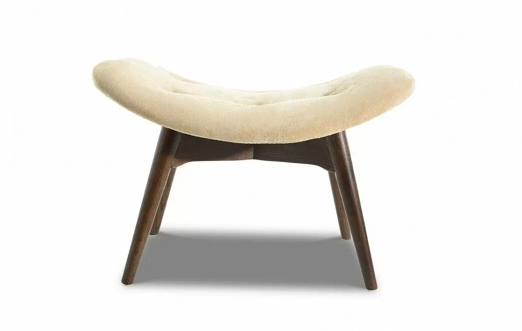 Кресло с оттоманкой Contour, бежевый/темно-коричневый - фото 10