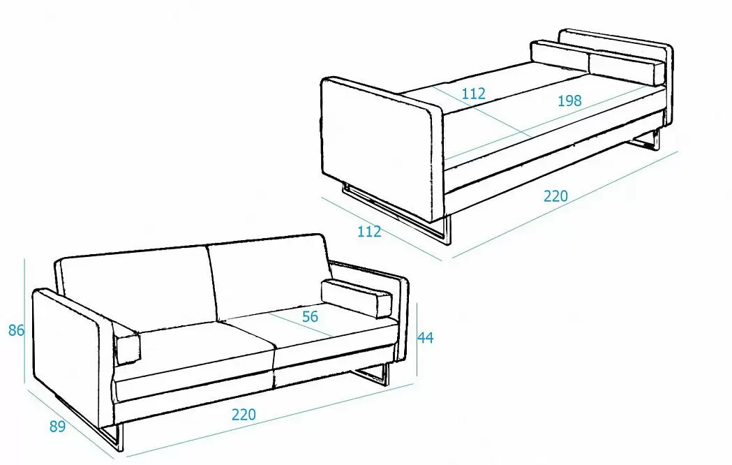 Диван-кровать Chicago 3-х местный, серый - фото 4