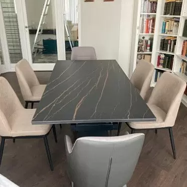 Стол раскладной Savoy 180-240, черная керамика