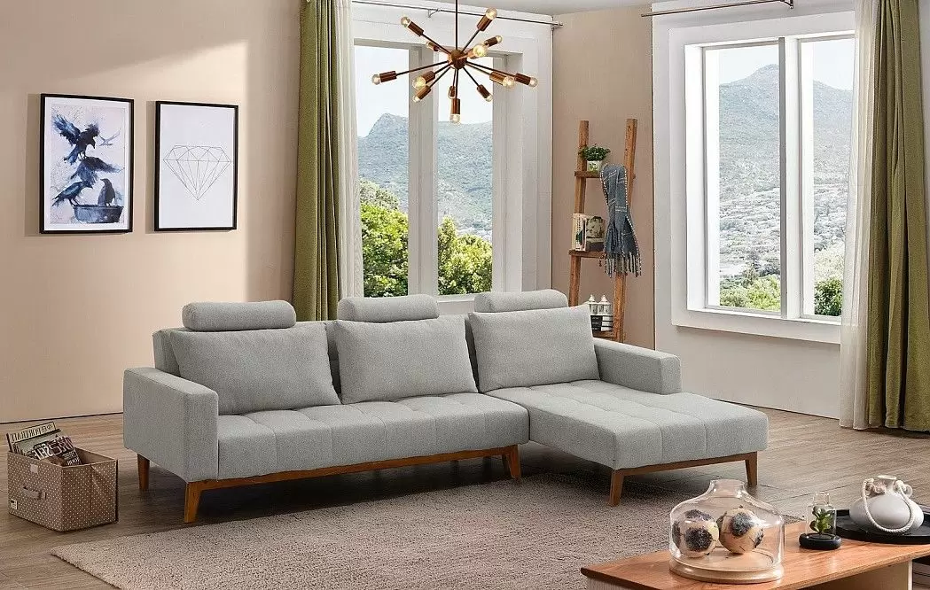 Диван-кровать Summer угловой (правый), серый