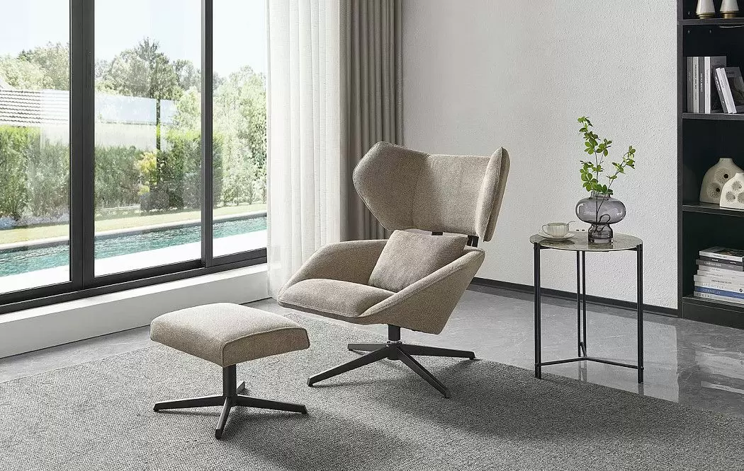 Кресло и оттоманка Boston, серо-коричневый - фото 19