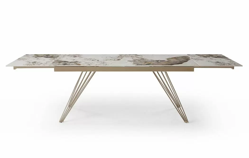 Стол раскладной Parma 180-280, светлая керамика/шампань - фото 14