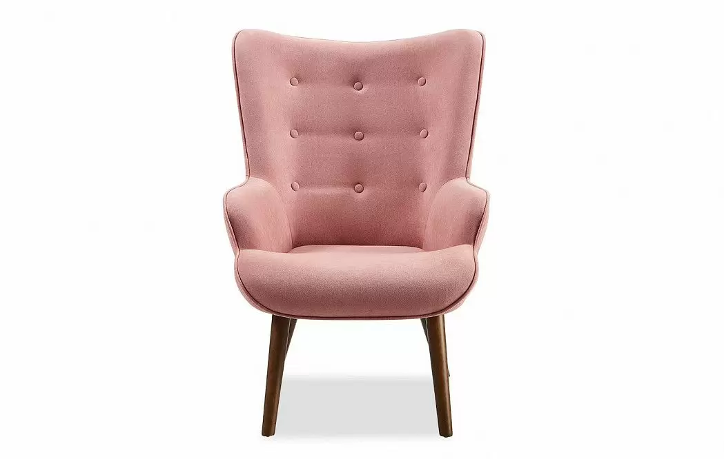 Кресло и оттоманка Hygge, коралловый/орех - фото 3