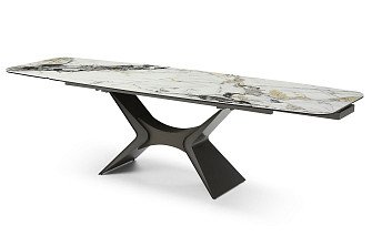 Стол раскладной Richard 180-270, светлая керамика/серый