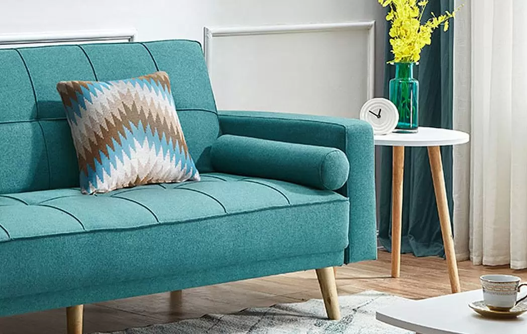 Подушка Quadro Etno (45x45), голубой/коричневый