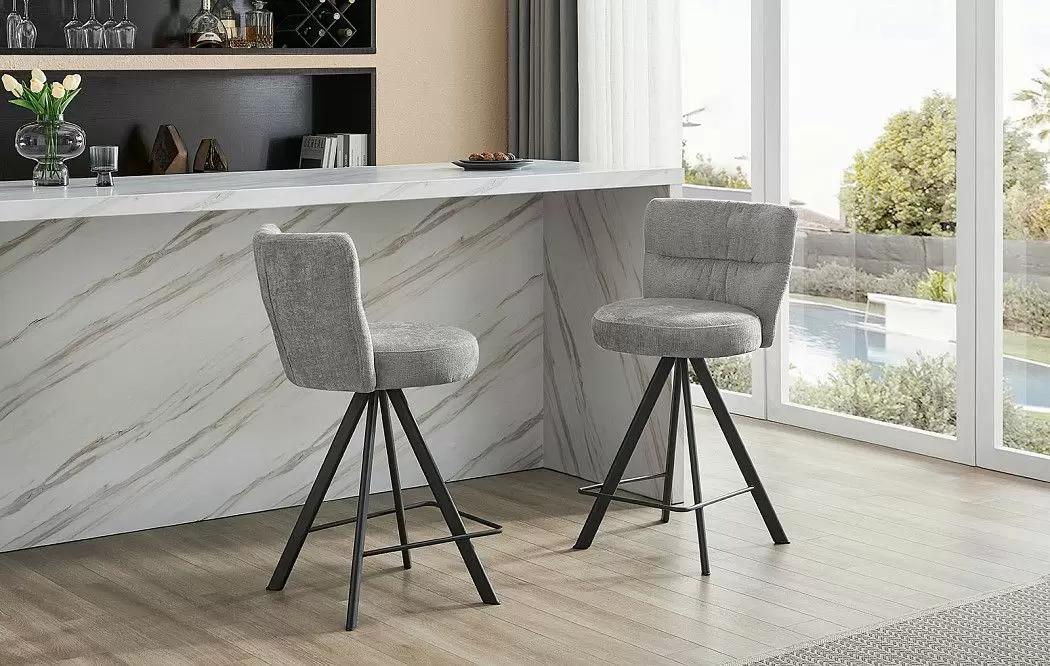 Стул полубарный Dita, серо-бежевый - фото 2