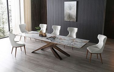 Стол Esmeralda + 6 стульев Augusta
