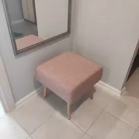 Пуф квадратный Hedwig, коралловый