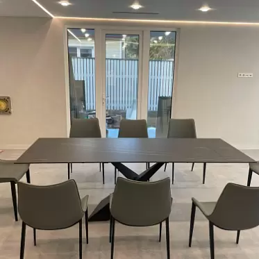 Стол раскладной Savoy 180-240, черная керамика