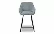 Стул полубарный Edwin, голубой пепел/черный