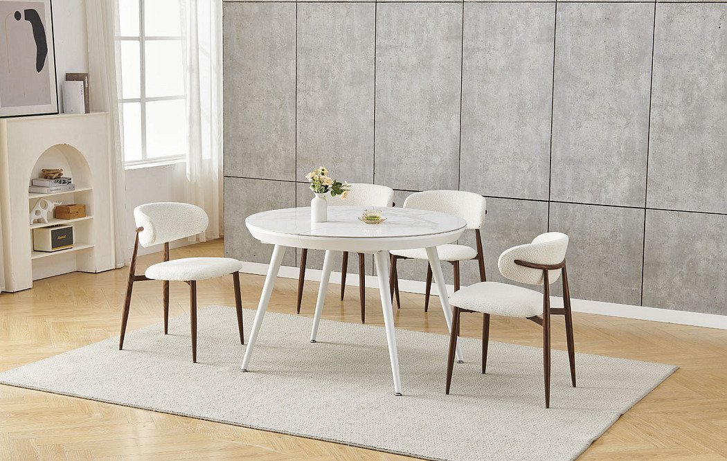 Стол раскладной Valerie 110-150, белая керамика - фото 3