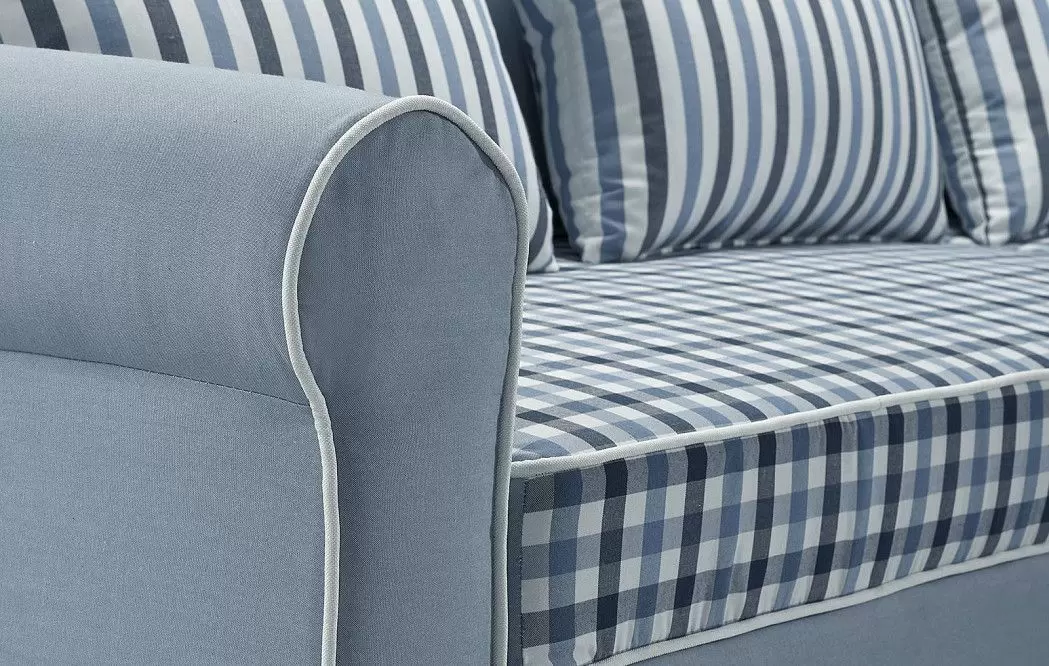 Диван-кровать Folk угловой (правый), голубой - фото 8