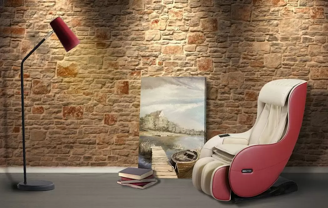 Массажное кресло Smart Relax Super-Slim, красный/слоновая кость - фото 8