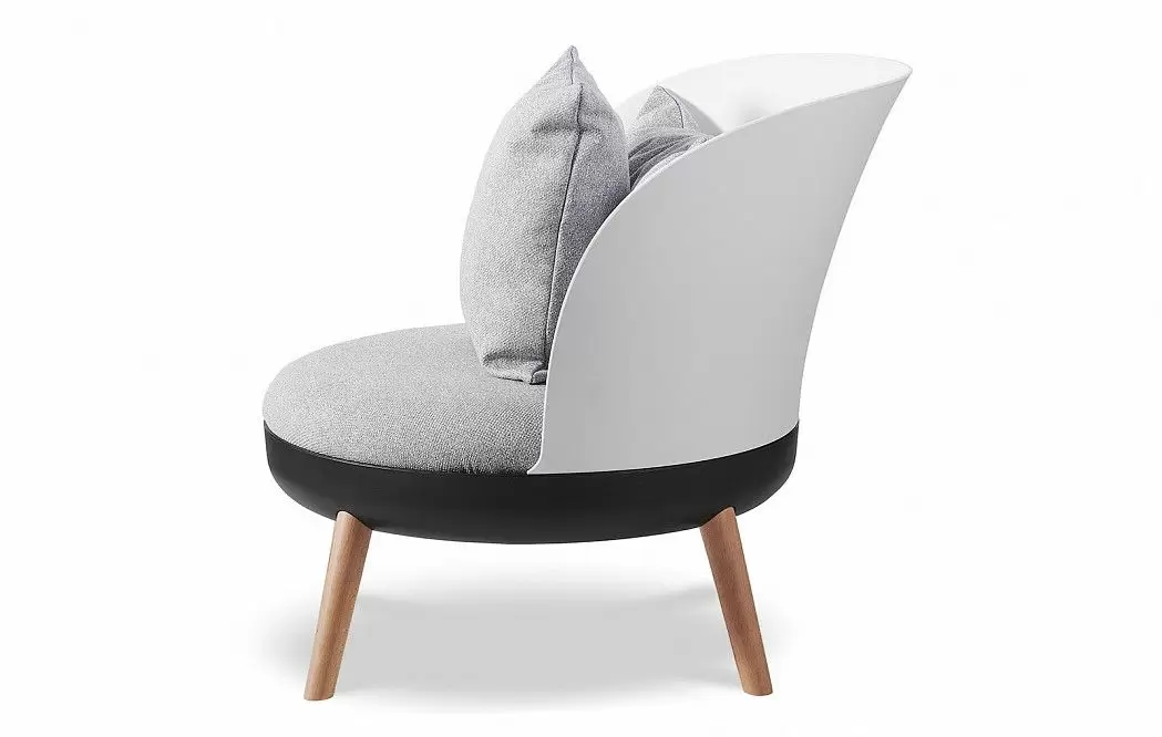 Кресло и пуф Cherry, серый - фото 5