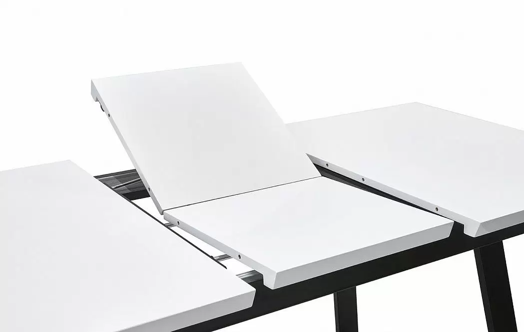 Стол раскладной Dakota 140-180, белый/черный - фото 8