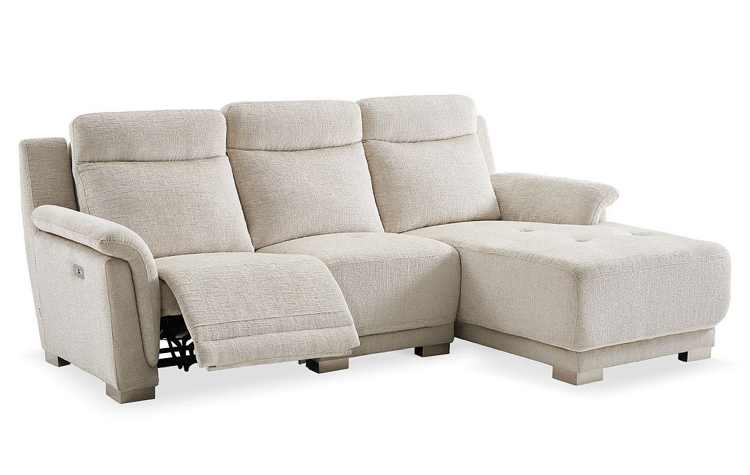 Диван-реклайнер Jonathan угловой (правый), бежевый - фото 4