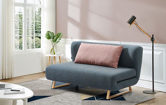 Диван-кровать Rosy 3-х местный, синий/коралловый