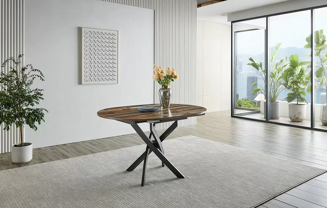 Стол раскладной Charly 100-129, мультиколор/черный - фото 6