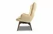 Кресло с оттоманкой Contour, бежевый/темно-коричневый