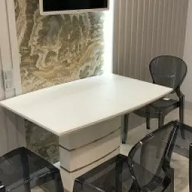 Стол раскладной Verona Glass (120), белый матовый