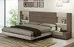 Кровать Altea Class 180х200 с подсветкой, дуб дымчатый/серо-бежевый
