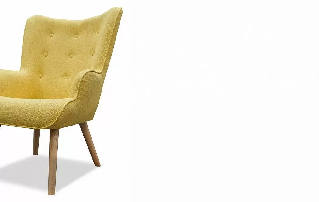 Кресло Hygge, желтый/натуральный - фото 5