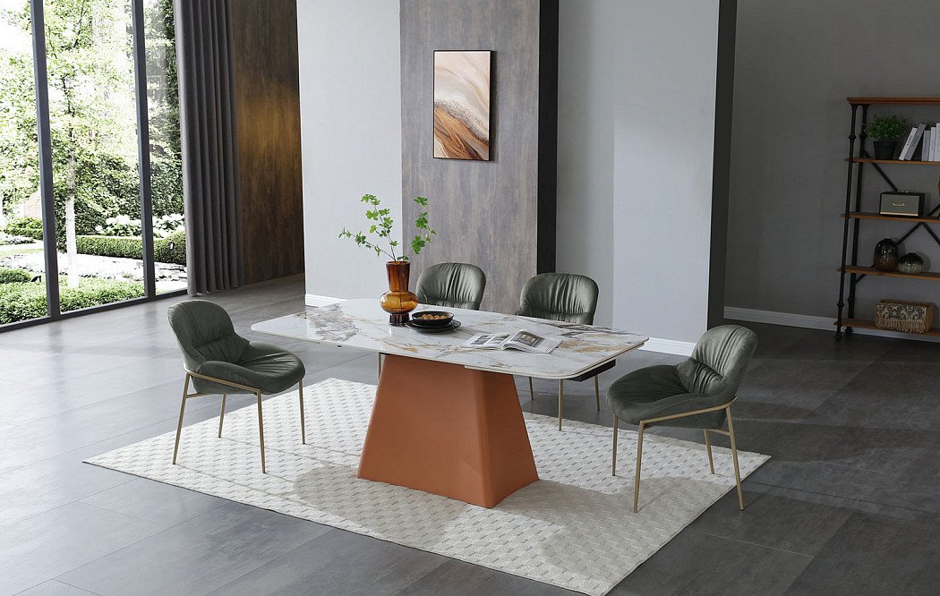 Стол раскладной Martina 180-266, керамика/коричневый - фото 2