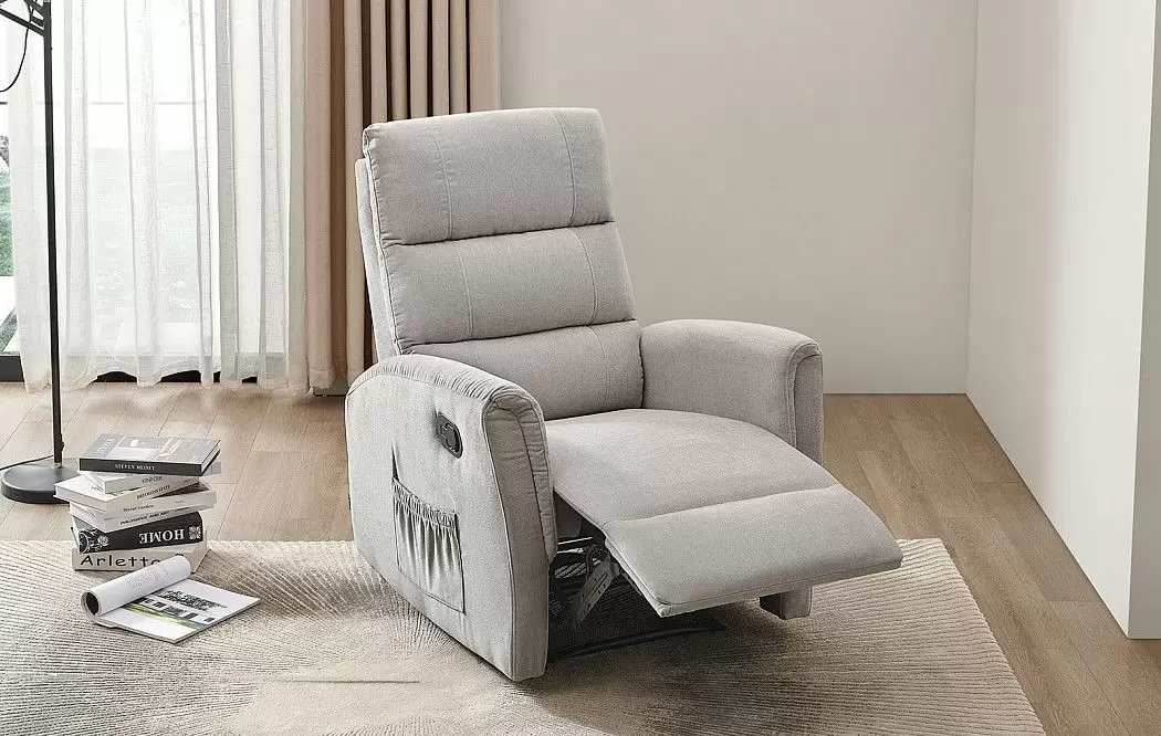 Кресло-реклайнер Siesta, серо-бежевый - фото 2