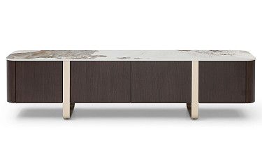 ТВ Тумба Lorraine, керамика/орех/шампань