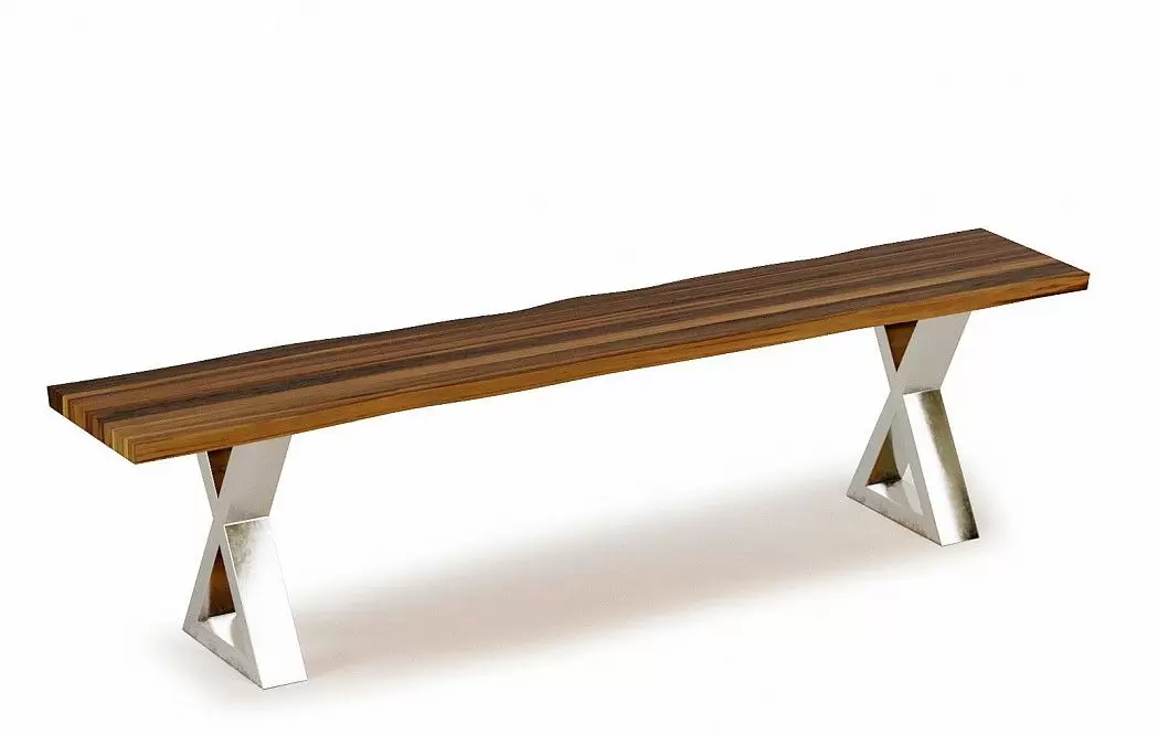 Скамья Alabama (200) из слэба, шишам/сталь