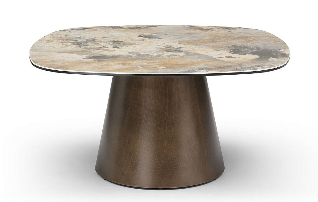 Стол журнальный Melanie (90), медь/керамика - фото 4