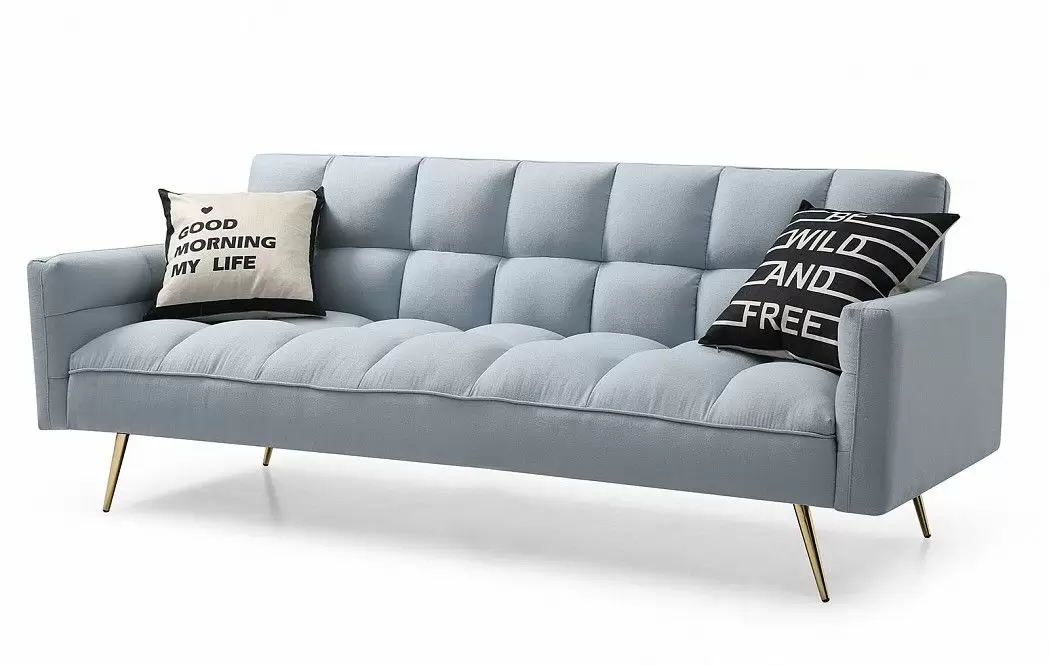 Диван-кровать Madrid, голубой/золотые ножки - фото 11