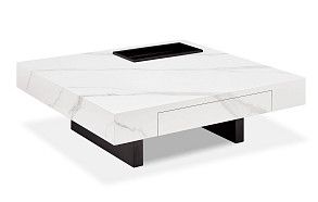 Стол журнальный Gabrielle (100), белый камень