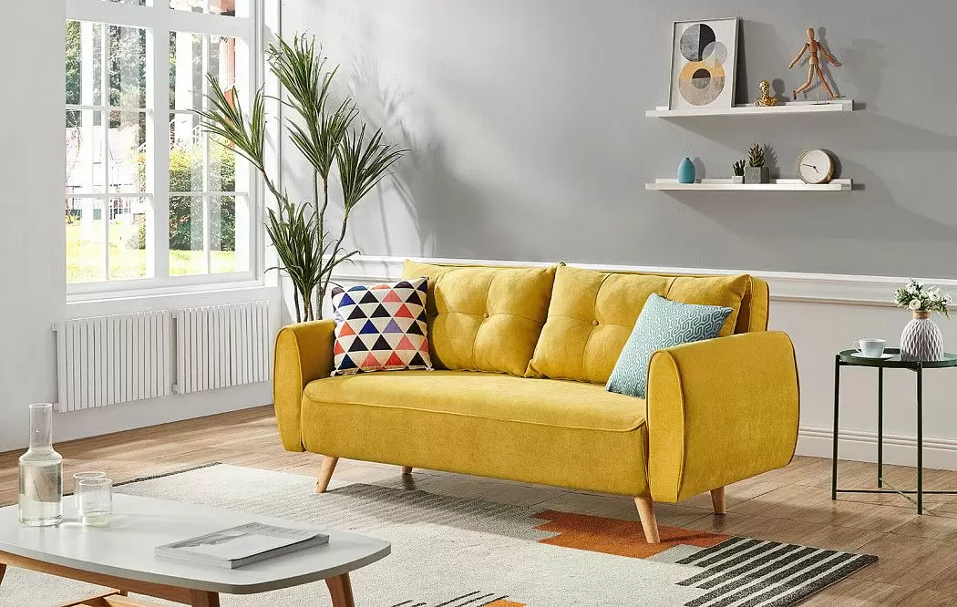 Диван-кровать Beatrix, желтый