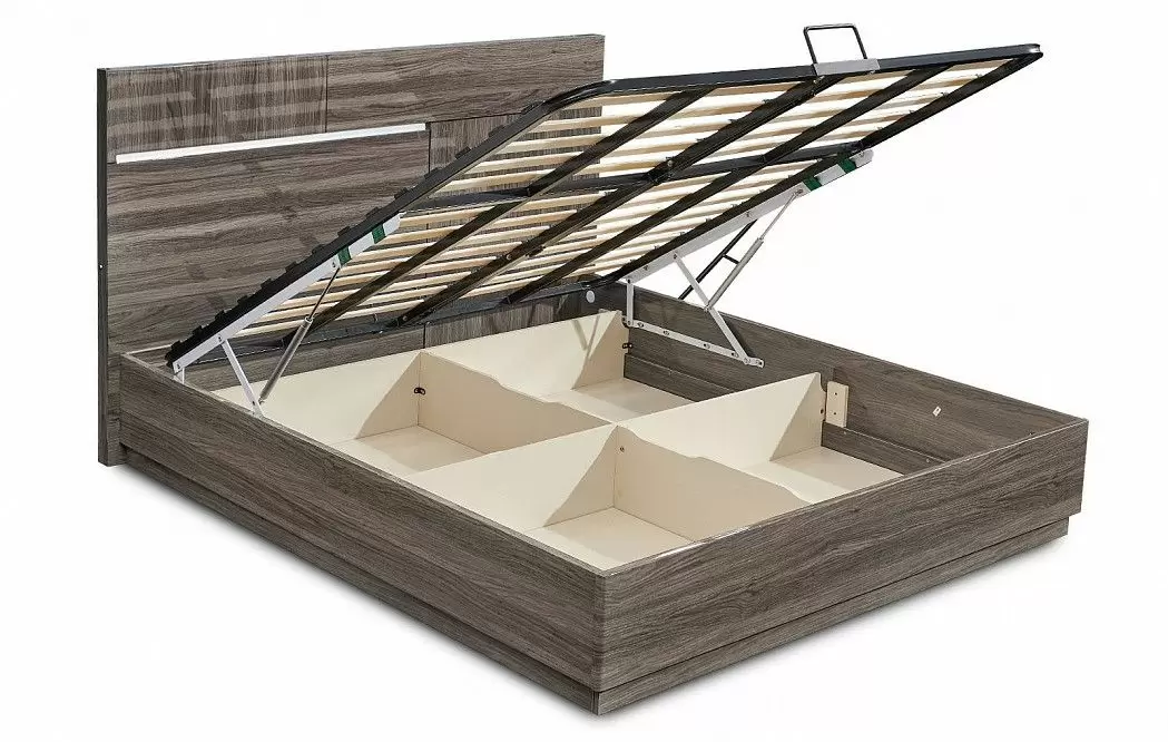 Кровать с подъемным механизмом Roberta 180х200, каштан - фото 4