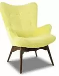 Кресло Contour, лимонный/темно-коричневый