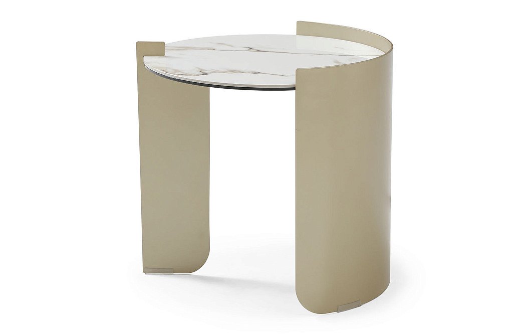 Стол журнальный Diva (53), белая керамика/шампань - фото 3