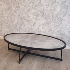 Стол журнальный Betsy (120), серая керамика