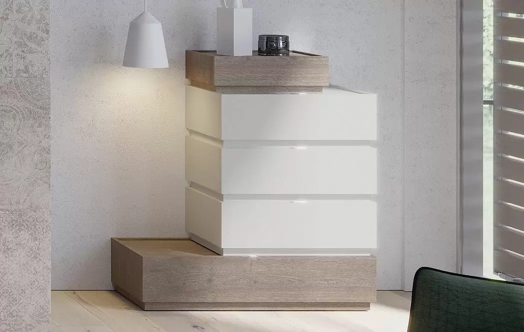 Комплект из кровати Kuffert Class 180x200 и 2х тумб Top, дуб/графит - фото 15