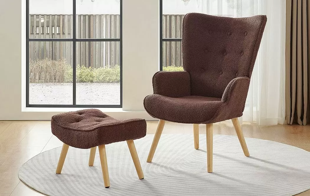 Кресло Hygge, коричневый/натуральный - фото 9