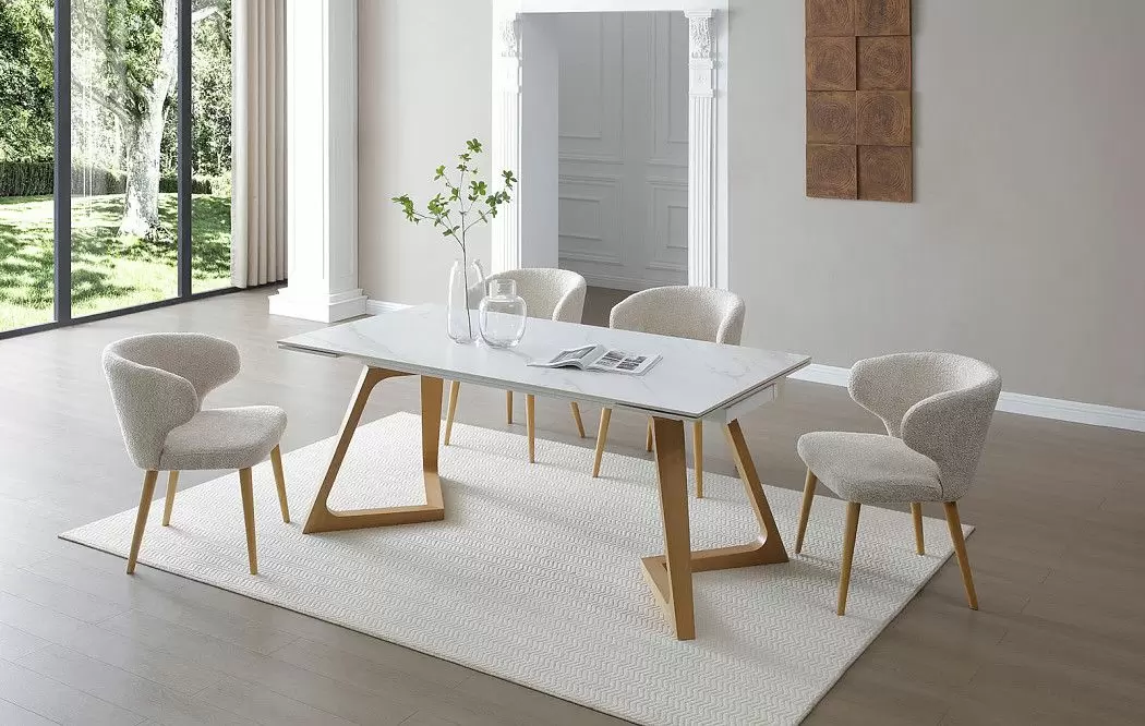 Стол Sorrento + 4 кремовых стула Simona - фото 2