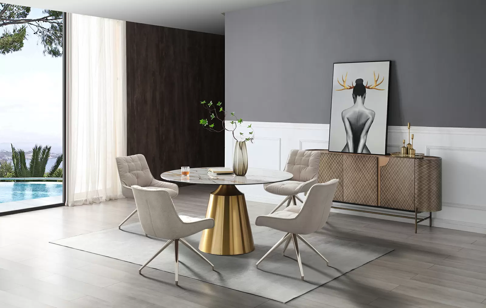 Стул Joely, бежевый/шампань