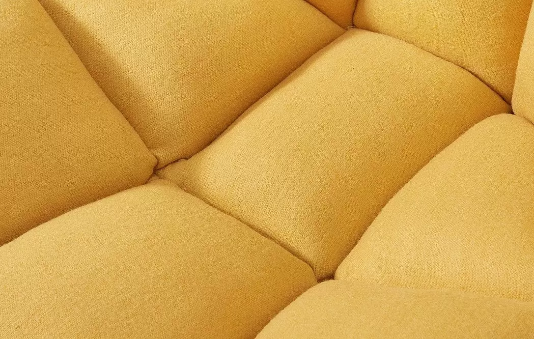 Кресло и оттоманка в стиле Husk, желтый - фото 3