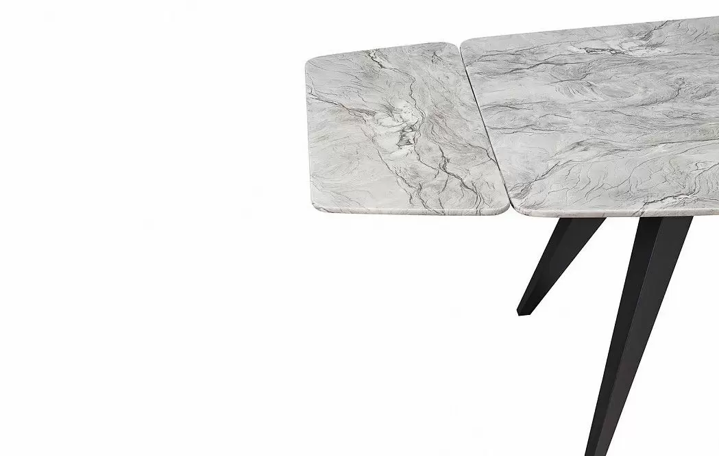 Стол раскладной Ramses 160-230, серый мрамор/черный - фото 11
