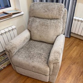 Кресло-реклайнер Stanley, серо-бежевый