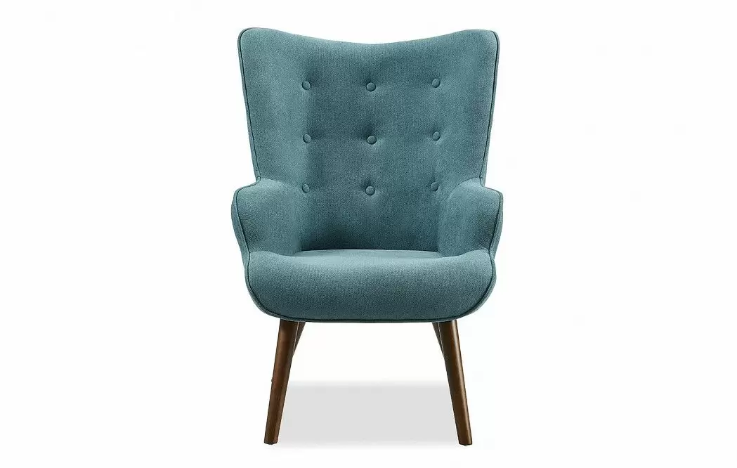 Кресло и оттоманка Hygge, темно-бирюзовый/орех - фото 3